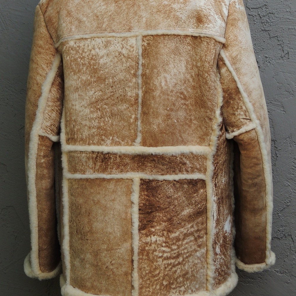 >ll==l>Schott 100% Sheepskin Distressed Style Coat